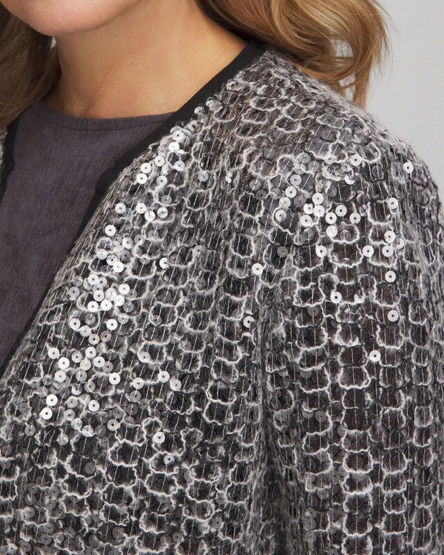 Travelers Collection Refined Sequins Netted Jacket - image 4